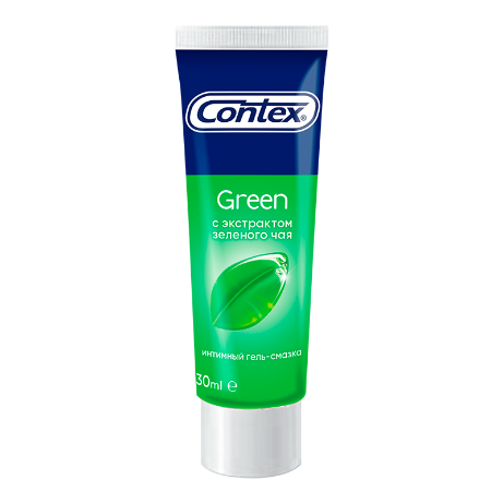 Интимный гель-смазка Contex Green с антибактериальным эффектом, 30 мл