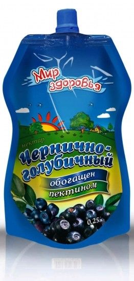 Изображение товара Нектар Чернично-Голубичный с пектином на сахаре Мир здоровья 200мл Нектар Чернично-Голубичный с пектином на сахаре Мир здоровья 200мл фотография