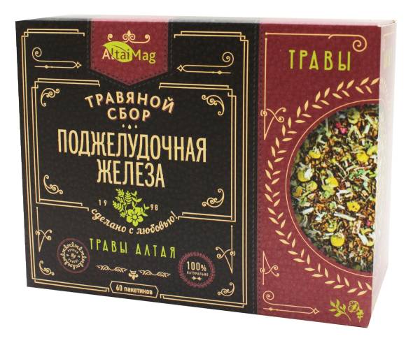 Изображение товара Сбор травяной Поджелудочная железа АлтайМаг 60шт Сбор травяной Поджелудочная железа АлтайМаг 60шт фотография