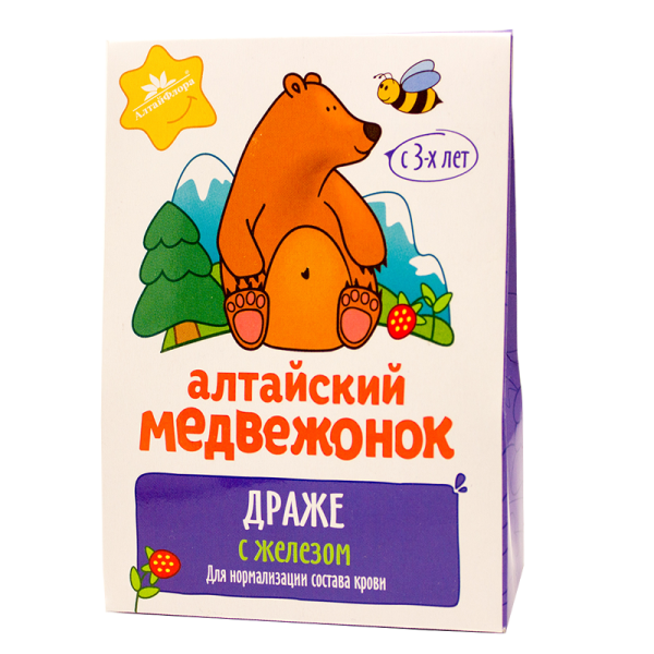 Изображение товара Алтайский медвежонок драже с железом 75 г Алтайский медвежонок драже с железом 75 г фотография